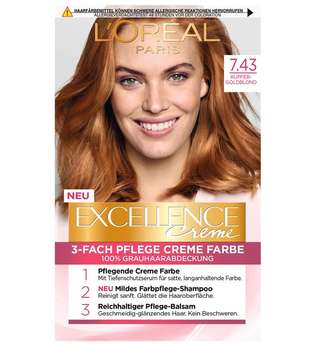 L'Oréal Paris Excellence Crème 7.43 Kupfer Goldblond Coloration 1 Stk. Haarfarbe