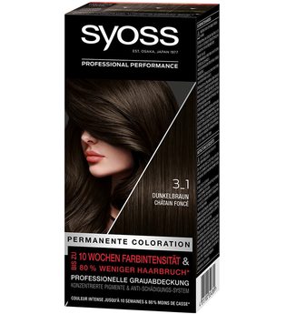 Syoss Permanente Coloration Professionelle Grauabdeckung Dunkelbraun Haarfarbe 115 ml