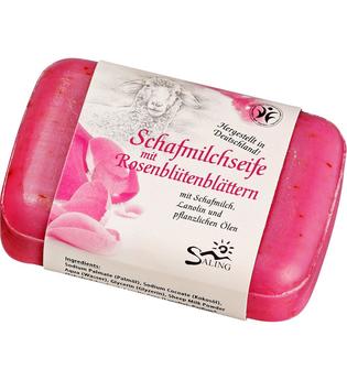 Saling Schafmilchseife - mit Rosenblütenblättern pink - 100g Seife 100.0 g