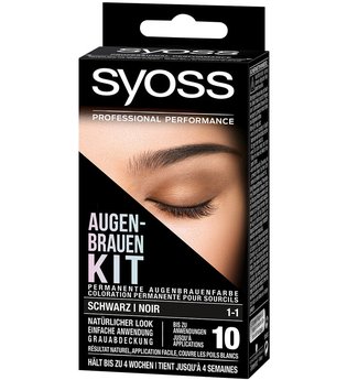 Syoss Augenbrauen-Kit Schwarz Augenbrauenfarbe 17 ml Nr. 1-1 - Schwarz