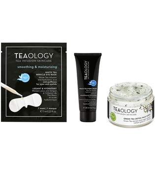 Teaology Gesichtspflege Green Tea Detox Face Scrub 50 ml + Peach Trea Hydra Cream 20 ml + White Tea Miracle Eye Mask 7 ml 1 Stk. Gesichtspflegeset 1.0 st