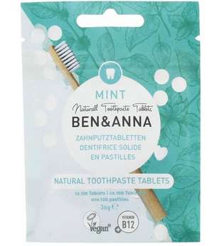 Ben & Anna Natürliche Zahnputz Tabletten Mint ohne Fluoride Zahnpasta 36.0 g