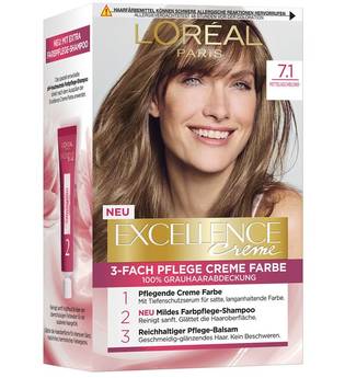 L'Oréal Paris Excellence Crème 7.1 Mittelaschblond Coloration 1 Stk. Haarfarbe