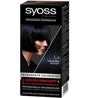 Syoss Permanente Coloration Professionelle Grauabdeckung Blauschwarz Haarfarbe 115 ml