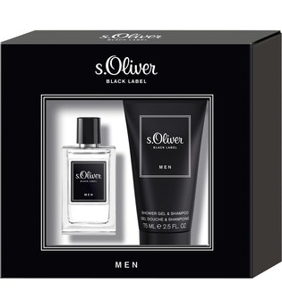 s.Oliver Herrendüfte Black Label Men Geschenkset Eau de Toilette Spray 30 ml + Shower Gel & Shampoo 75 ml 1 Stk.