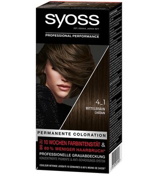 Syoss Permanente Coloration Professionelle Grauabdeckung Mittelbraun Haarfarbe 115 ml