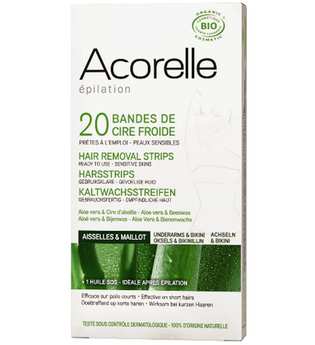 Acorelle Ready to Use Aloe Vera and Beeswax Underarms and Bikini Strips – 20 Streifen