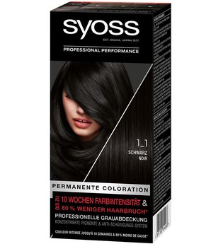Syoss Permanente Coloration Professionelle Grauabdeckung Schwarz Haarfarbe