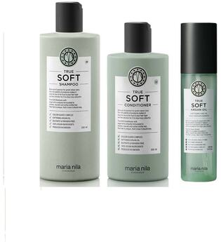 Maria Nila True Soft Set 3, Shampoo, Conditioner & Argan Oil Haarpflegeset 750.0 ml