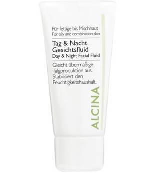 Alcina Kosmetik Fettige Haut bis Mischhaut Tag- und Nacht Gesichtsfluid 50 ml