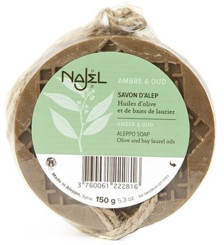 Najel Aleppo-Seife - Amber & Oud an Kordel Körperseife 150.0 g