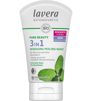 lavera Pure Beauty 3in1 Reinigung Peeling Maske Gesichtsreinigungsset 125.0 ml