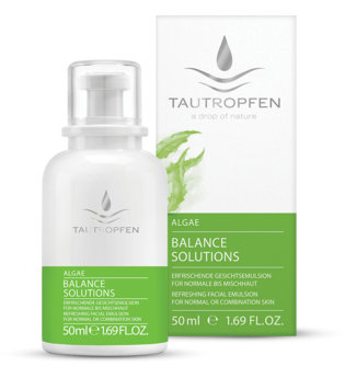 Tautropfen Alge Balance Solutions Erfrischende Gesichtsemulsion für normale bis Mischhaut 50 ml