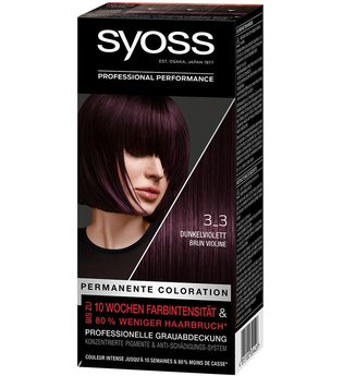 Syoss Permanente Coloration Professionelle Grauabdeckung Dunkelviolett Haarfarbe 115 ml