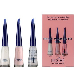 Herôme Nägel Nagel Dekoration French Manicure Set Pink 10 ml
