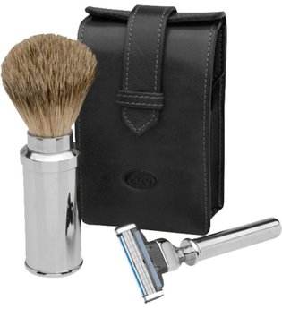 Becker Manicure Shaving Shop Rasiersets Rasier-Set in Ledertasche, Gillette Mach3 schwarz 1 Stk.