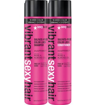 Set - Sexyhair Vibrant Sulfate-Free Color Lock Shampoo + gratis Conditioner Haarpflegeset
