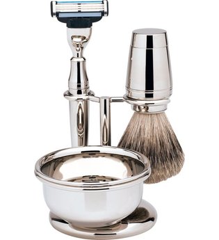 Erbe Shaving Shop Rasierset vierteilig, hochglänzend, Gillette Mach 3, mit Schale