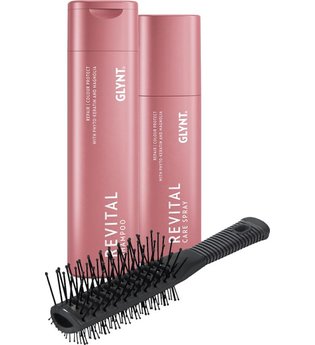 Set - Glynt Revital Shampoo + Revital Care Spray + Turbo Bürste Haarpflegeset