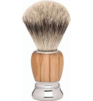 Becker Manicure Shaving Shop Rasierpinsel Premium Milano Rasierpinsel Silberspitz Olivenholz 1 Stk.