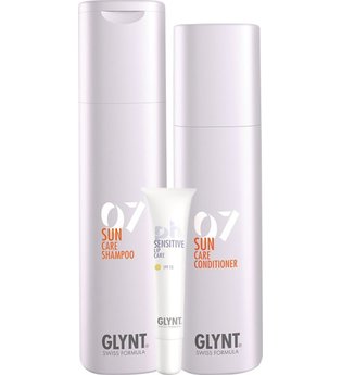 Aktion - Glynt Sun Care Shampoo + Conditioner + Lippenpflegestift Haarpflegeset