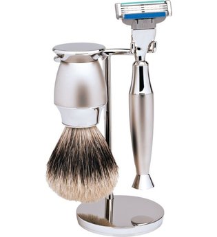 Erbe Shaving Shop Rasierset dreiteilig, Edelstahl/matt, Gillette Mach 3