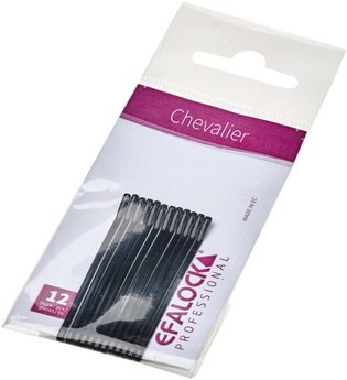 Efalock Professional Haarstyling Haarnadeln und Haarklammern Haarklemmen Chevalier Länge 5 cm Schwarz 12 Stk.