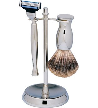 Erbe Shaving Shop Rasierset dreiteilig, verchromt/glänzend, Gillette Mach 3