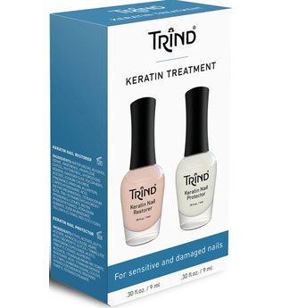 Trind Keratin Challenge Set = Keratin Nail Protector 9 ml + Keratin Nail Restorer 9 ml 2 Artikel im Set Nagelpflegeset