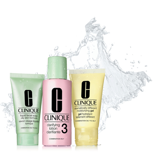 Clinique Produkte 3-Step Skin Care System Set Hauttyp 3 = Liquid Facial Soap 30 ml + Clarifying Lotion 3 60 ml + DDMG 30 ml Eau de Parfum (EdP) 1.0 st