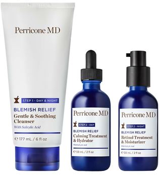 Perricone MD Blemish Relief Gentle & Soothing Cleanser 180 ml + Calming Treatment & Hydrator 60 ml + Retinol Treatment & Moisturizer 60 ml 1 Stk. Gesichtspflegeset 1.0 st
