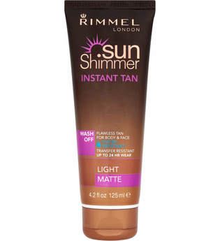 Rimmel Sunshimmer wasserresistent Wash Off Instant Tan - Matte (125 ml) - Light Matte