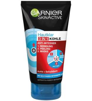 Garnier Skin Active Hautklar 3-in-1 Anti-Mitesser Reinigung, Peeling und Maske Gesichtsreinigungsset 150.0 ml