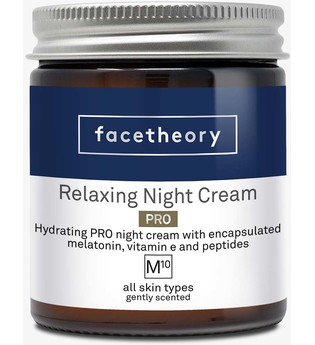 Beruhigende Nachtcreme M10 Pro mit verkapseltem Melatonin, Vitamin E und Peptiden