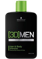 Schwarzkopf Professional Haarshampoo »[3D] Men Hair & Body Shampoo«, 1-tlg., 2 in 1