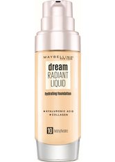Maybelline Dream Radiant Liquid Hydrating Foundation with Hyaluronic Acid and Collagen 30ml (Various Shades) - 010 Ivory