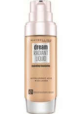 Maybelline Dream Radiant Liquid Hydrating Foundation with Hyaluronic Acid and Collagen 30ml (Various Shades) - 001 Natural Ivory