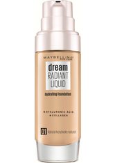 Maybelline Dream Radiant Liquid Hydrating Foundation with Hyaluronic Acid and Collagen 30ml (Verschiedene Farbnuancen) - 001 Natural Ivory