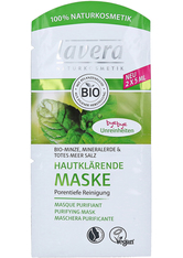 Lavera Gesichtspflege Faces Masken Bio-Minze, Mineralerde & Totes Meer-Salz Hautklärende Maske 2 x 5 ml