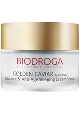 Biodroga Anti-Aging Pflege Golden Caviar Radiance & Anti-Age Sleeping Cream-Serum 50 ml