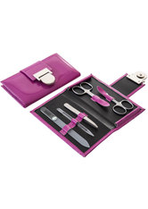 Canal Manikür-Etui aus Lackleder pink, 5-teilig