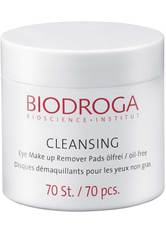 Biodroga Cleansing Eye Make up Remover Pads 70 Stk. Augenmake-up Entferner