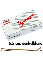 Baronesse Haarklemmen 6,5 cm 12er-Pack Dunkelblond