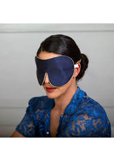 Holistic Silk One Strap Pure Mulberry Silk Lavender Eye Mask - Navy