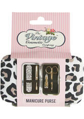 The Vintage Cosmetic Company Manicure Purse Leopard Print
