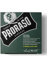 Proraso Refreshing Tissues – Cypress and Vetyver (6-er Packung)