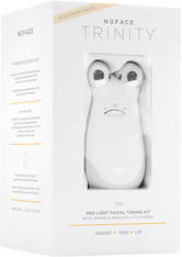 Geschenkset: NuFACE Trinity Gesichtstrainer Weiß + Aufsatz zur Faltenreduzierung