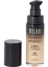 Milani - Foundation + Concealer - 2 in 1 - Conceal + Perfect - Natural - 02