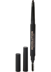 Makeup Revolution - Augenbrauenstift - Duo Brow Pencil - Dark Brown