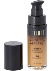 Milani - Foundation + Concealer - 2 in 1 - Conceal + Perfect - Golden Tan - 10